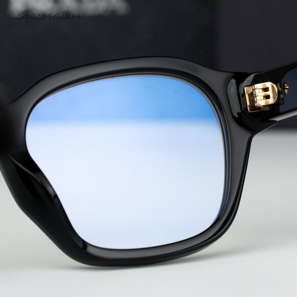 Prada Men Eyeglasses Black Clear Square PRA16S 16K60K NEW AUTHENTIC - Picture 8 of 9